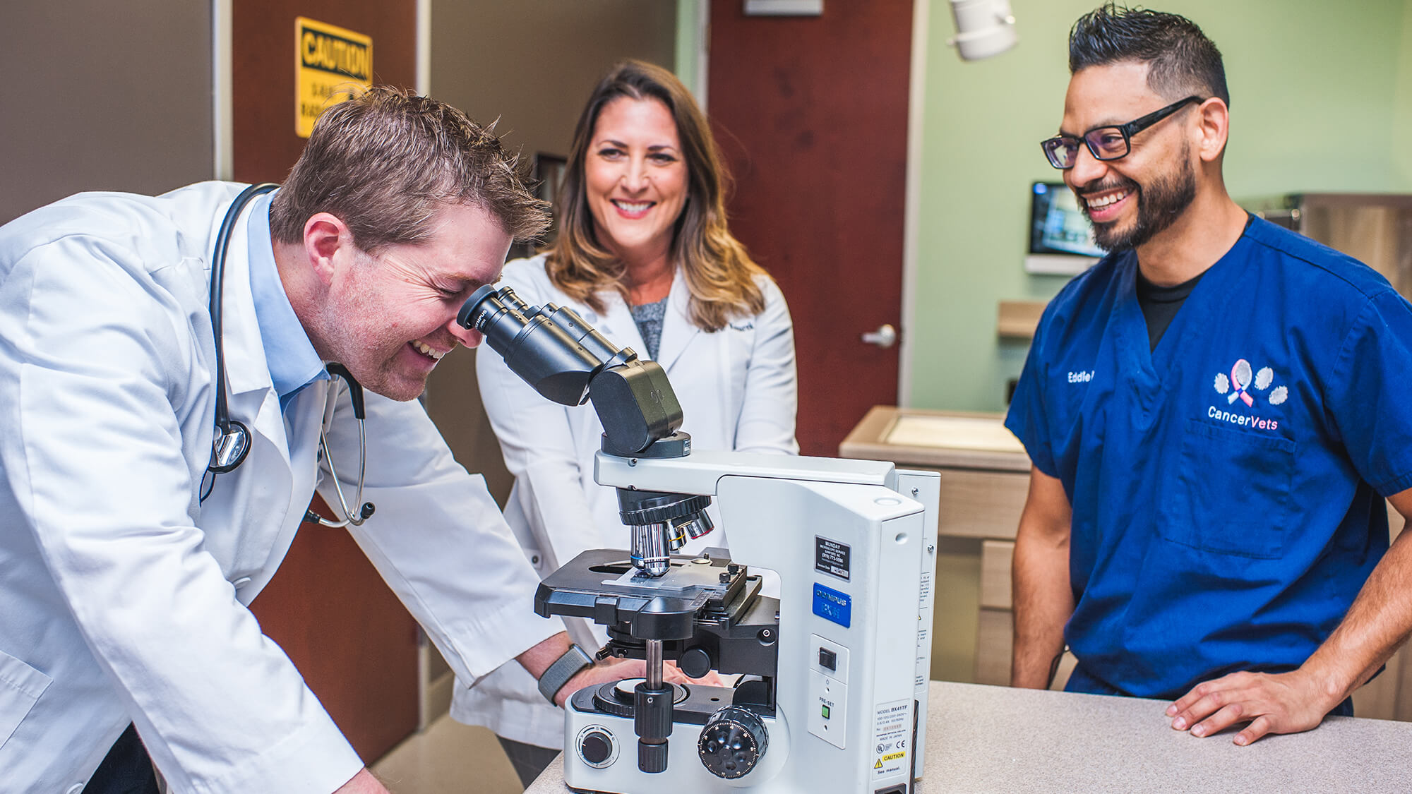 Vets With Microscope